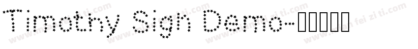 Timothy Sign Demo字体转换